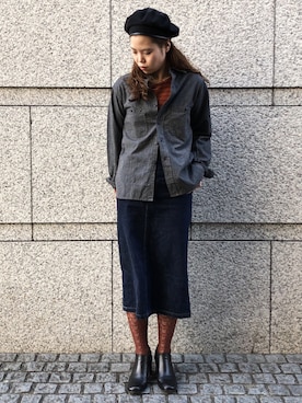 「OMNIGOD（オムニゴッド）のアイテム」を使った、OMNIGOD代官山さん（レディース・168cm）の冬コーディネート