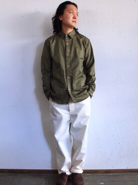 「OMNIGOD（オムニゴッド）のアイテム（パンツ）」を使った、OMNIGOD代官山さん（メンズ・180cm）の冬コーディネート