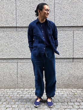 「OMNIGOD（オムニゴッド）のアイテム」を使った、OMNIGOD代官山さん（メンズ・180cm）の春コーディネート