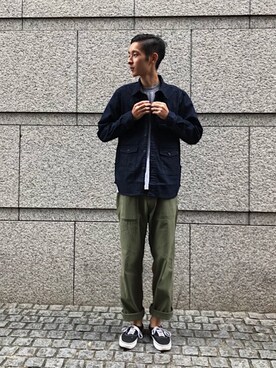 「OMNIGOD（オムニゴッド）のアイテム（デニムジャケット）」を使った、OMNIGOD代官山さん（メンズ・180cm）の秋コーディネート