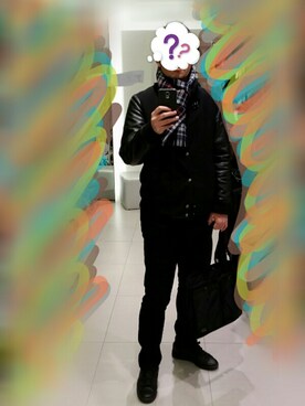 「NANO universe（ナノユニバース）のアイテム（スタジャン）」を使った、Ossanさん（メンズ・176cm）の冬コーディネート