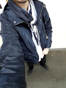 「NANO universe（ナノユニバース）のアイテム（マウンテンパーカー）」を使った、Ossanさん（メンズ・176cm）の春コーディネート