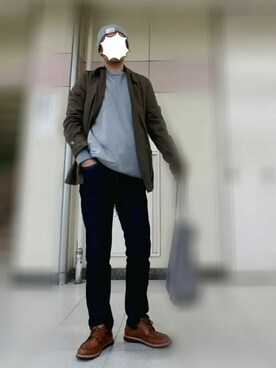 「DISCUS（ディスカス）のアイテム（スウェット）」を使った、Ossanさん（メンズ・176cm）の秋コーディネート