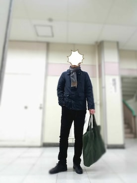 「NANO universe（ナノユニバース）のアイテム（マウンテンパーカー）」を使った、Ossanさん（メンズ・176cm）の冬コーディネート