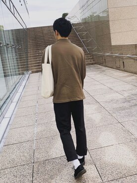 「Dr. Martens（ドクターマーチン）のアイテム（モカシン/デッキシューズ）」を使った、yasu@相互さん（メンズ・168cm）の秋コーディネート