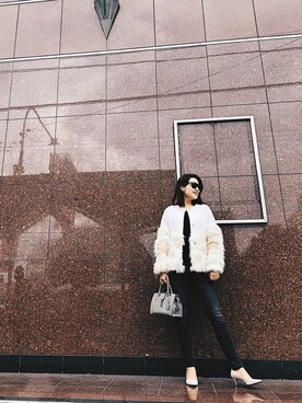 「DHOLIC（ディーホリック）のアイテム（その他アウター）」を使った、Hさん（レディース・169cm）の冬コーディネート