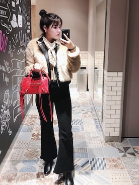 「eimy istoire」｜「アイテム（ノーカラージャケット）」を使った、Hさん（レディース・169cm）の冬コーディネート