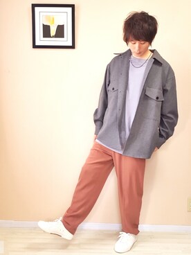 Uniqlo ユニクロ のスラックス ブラウン系 を使ったメンズ人気ファッションコーディネート Wear