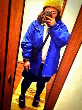 「WOOLRICH（ウールリッチ）のアイテム（ナイロンジャケット）」を使った、うずまきさん（レディース・155cm）の冬コーディネート