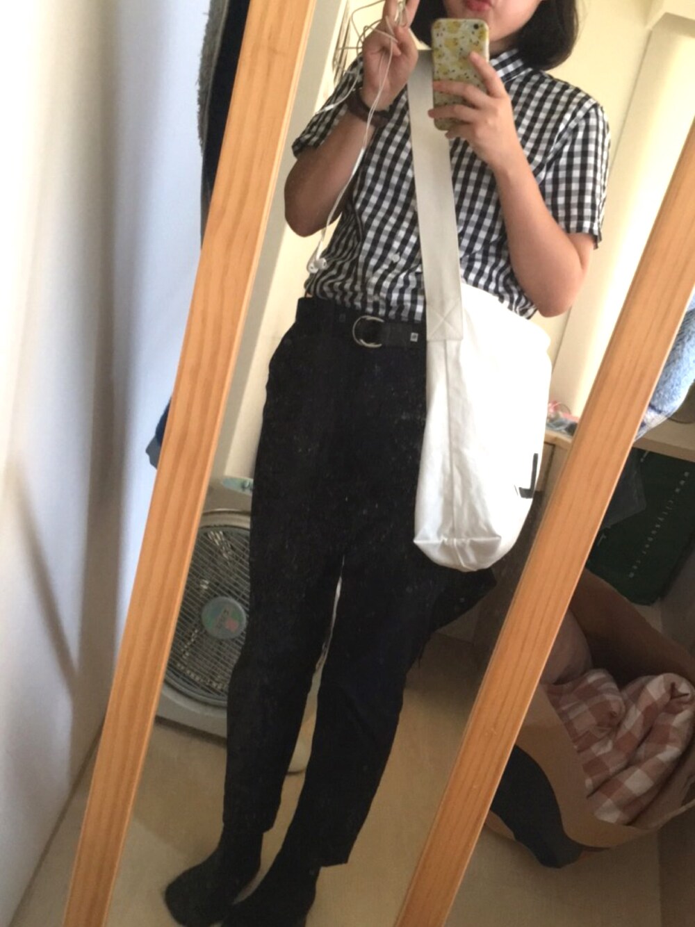 「boyish」｜「無印良品のアイテム（シャツ/ブラウス、その他）」を使った、Joyさん（レディース・153cm）の夏コーディネートの1枚目の写真
