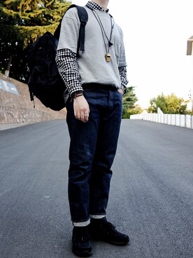 寄未さん（メンズ・173cm）の秋コーディネート