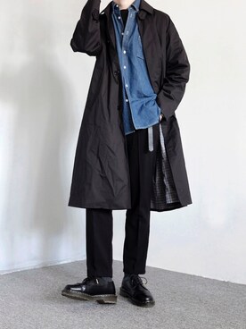 「通勤穿搭」｜「アイテム（その他シューズ）」を使った、寄未さん（メンズ・173cm）の秋コーディネート