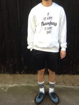 「アイテム（スウェット、その他）」を使った、NAUGHTYさん（メンズ・172cm）の冬コーディネート