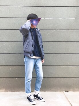 「ESPRIT（エスプリ）のアイテム（スタジャン）」を使った、Vicさん（メンズ・179cm）の春コーディネート