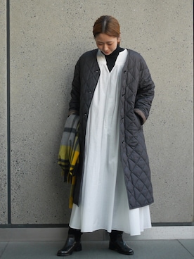 「Curensology（カレンソロジー）のアイテム（その他アウター）」を使った、SAORIさん（レディース・164cm）の冬コーディネート