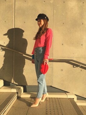 「リップ」｜DIESEL_mayukaさん（レディース・163cm）の冬コーディネート