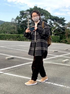 「GUコーデ」｜「アイテム（ミリタリージャケット）」を使った、atsuki052さん（メンズ・167cm）の冬コーディネート