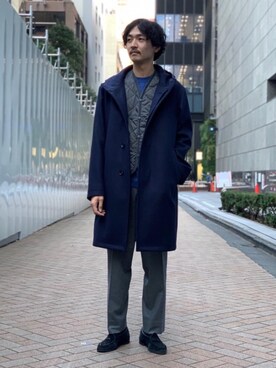 「LAVENHAM（ラベンハム）のアイテム（その他アウター）」を使った、おおかわひろのぶさん（メンズ・173cm）の秋コーディネート