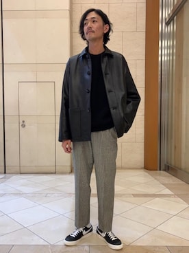 UNITED ARROWS＞ ラムレザー カバーオールを使った人気ファッション