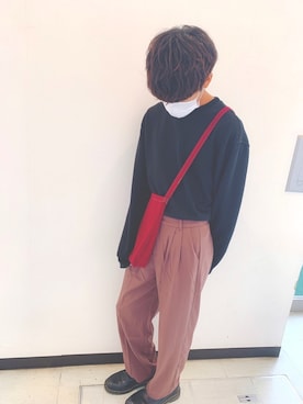 「アイテム（ショルダーバッグ）」を使った、イトユーさん（メンズ・173cm）の秋コーディネート