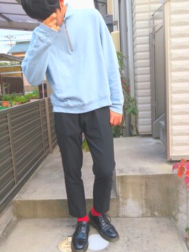 「Tabio（タビオ）のTabio MEN/ メンズ 太リブショートソックス（ソックス/靴下）」を使った、たさん（メンズ・170cm）の秋コーディネート