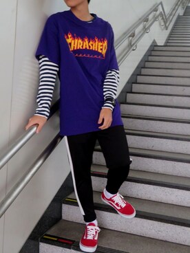 「G-SHOCK（ジーショック）のGAW-100シリーズ / ビックケース電波ソーラー / GAW-100B-1AJF（アナログ腕時計）」を使った、たさん（メンズ・170cm）の秋コーディネート