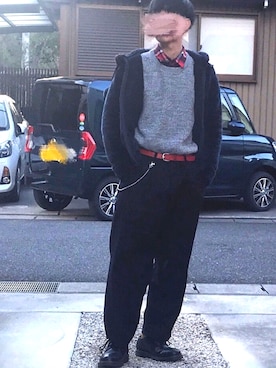 「BACK NUMBER（バックナンバー）のアイテム（ニット/セーター）」を使った、たさん（メンズ・170cm）の冬コーディネート