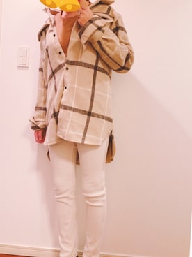 「消えそうな色コーデ」｜「アイテム（その他アウター）」を使った、ちぃさん（レディース・164cm）の冬コーディネート