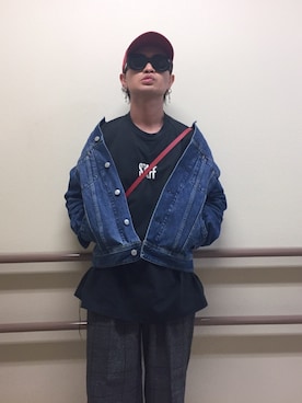 「vetements」｜「アイテム（デニムジャケット）」を使った、J.shizukiさん（メンズ・165cm）の冬コーディネート