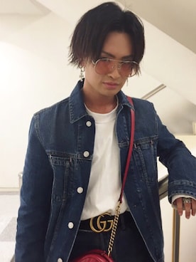 「vetements」｜「アイテム（デニムジャケット）」を使った、J.shizukiさん（メンズ・165cm）の冬コーディネート