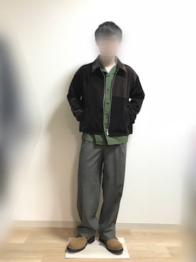 「BOREDOM（ボアドム）のアイテム」を使った、yusさん（メンズ・166cm）の秋コーディネート