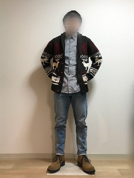 「BOREDOM（ボアドム）のアイテム」を使った、yusさん（メンズ・166cm）の冬コーディネート