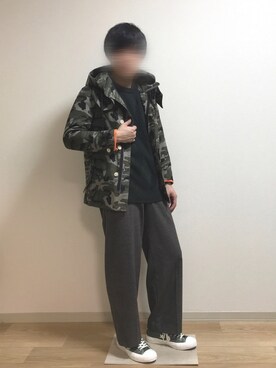 「RATTLE TRAP（ラトルトラップ）のアイテム（マウンテンパーカー）」を使った、yusさん（メンズ・166cm）の冬コーディネート