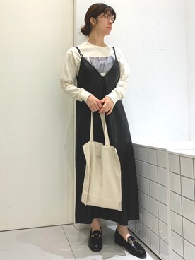 「レザー」｜「アイテム（エコバッグ/サブバッグ）」を使った、いっちゃんさん（レディース・162cm）の夏コーディネート