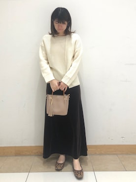 「スタッフセンバツ」｜「アイテム（バレエシューズ）」を使った、いっちゃんさん（レディース・162cm）の秋コーディネート