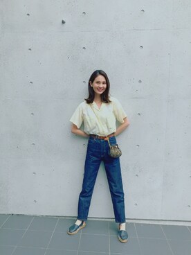 秦麻里子さん（レディース・170cm）の夏コーディネート