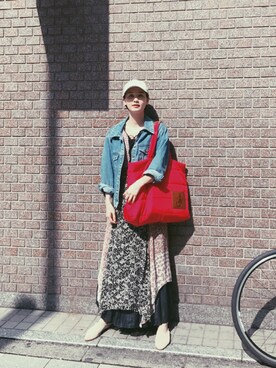 「BEAUTY&YOUTH UNITED ARROWS（ビューティーアンドユースユナイテッドアローズ）のBY コットンキャップ（キャップ、ベージュ系）」を使った、秦麻里子さん（レディース・170cm）の秋コーディネート