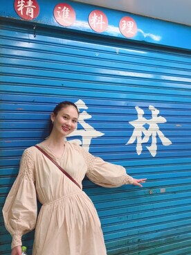 秦麻里子さん（レディース・170cm）の春コーディネート