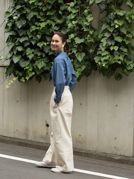「モナーム」｜秦麻里子さん（レディース・170cm）の夏コーディネート