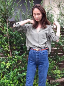 秦麻里子さん（レディース・170cm）の秋コーディネート