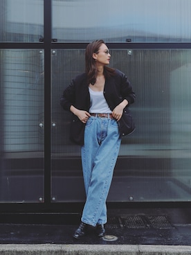 秦麻里子さん(レディース・170cm)の秋コーディネート
