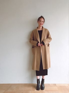 秦麻里子さん（レディース・170cm）の秋コーディネート