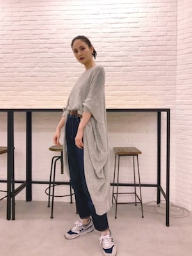 秦麻里子さん（レディース・170cm）の春コーディネート