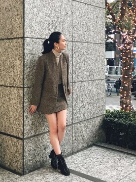 秦麻里子さん（レディース・170cm）の秋コーディネート