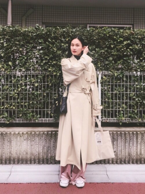 6（ロク）の「＜6(ROKU)＞FAKE LEATHER TRENCH COAT/コート