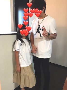 「アイテム（スカート、ブラウン系）」を使った、elecsさん（メンズ・169cm）の夏コーディネート