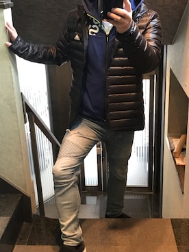 「デサント」｜「アイテム（スリッポン）」を使った、elecsさん（メンズ・169cm）の秋コーディネート
