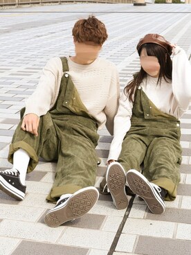 サロペット オーバーオールを使った 秋コーデ のメンズ人気ファッションコーディネート Wear