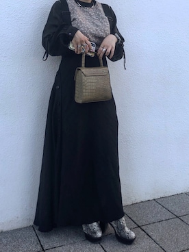 「Y's（ワイズ）のアイテム（ワンピース/ドレス）」を使った、tapiさん（レディース・157cm）の秋コーディネート