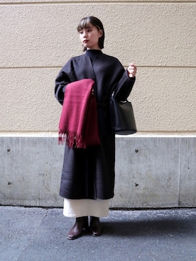 「SENSE OF PLACE by URBAN RESEAR」｜「アイテム（ノーカラージャケット）」を使った、yuiさん（レディース・156cm）の秋コーディネート